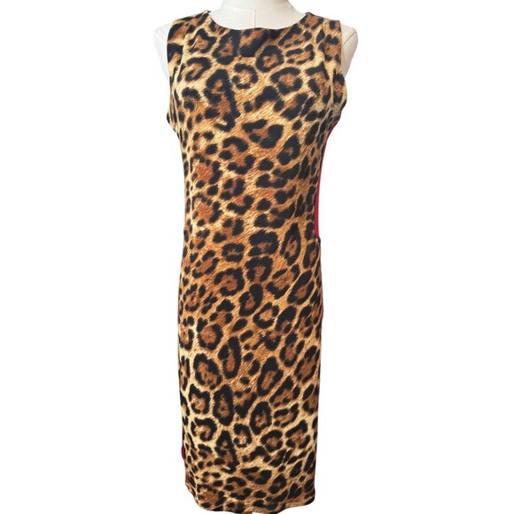 NWOT Eva Varro Medium Stunning Leopard Print Sleeveless Dress - Picture 1 of 16